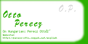 otto perecz business card